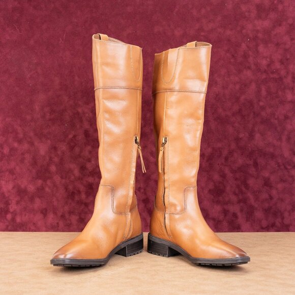 Sam Edelman Wmn Drina Whiskey Leather Fashion Equestrian Riding Knee Boots sz 7 - Picture 2 of 10